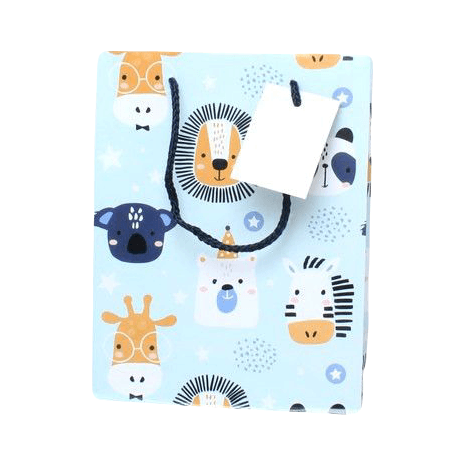 Cute Animal Print Gift Bag With Tag | Oscar & Me | Baby & Children’s Clothing & Accessories