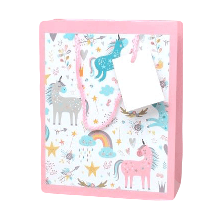 Unicorn Print Gift Bag With Tag | Oscar & Me | Baby & Children’s Clothing & Accessories