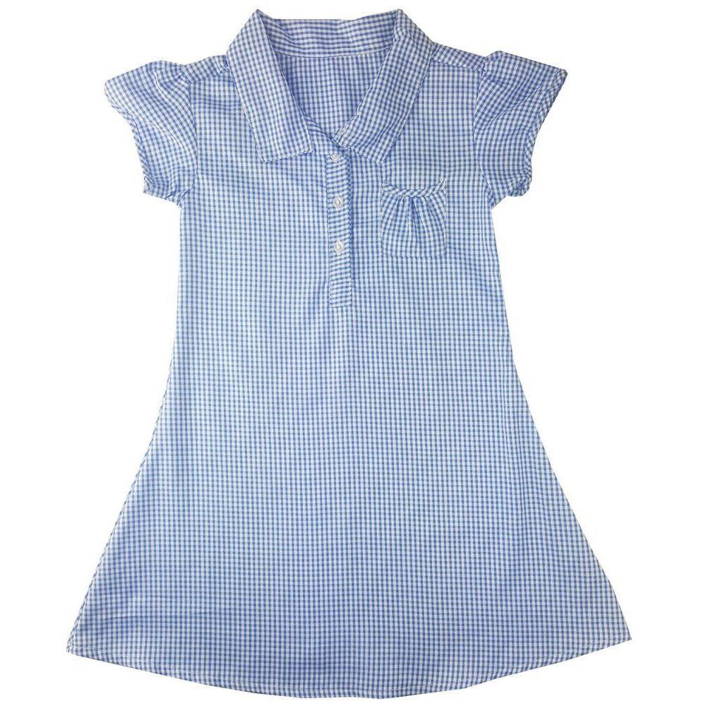 Girls Blue Button Front Gingham Summer Dress | Oscar & Me | Baby & Children’s Clothing & Accessories
