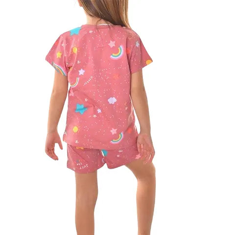 Girls Rainbow Shorts Pyjama Set | Oscar & Me | Baby & Children’s Clothing & Accessories