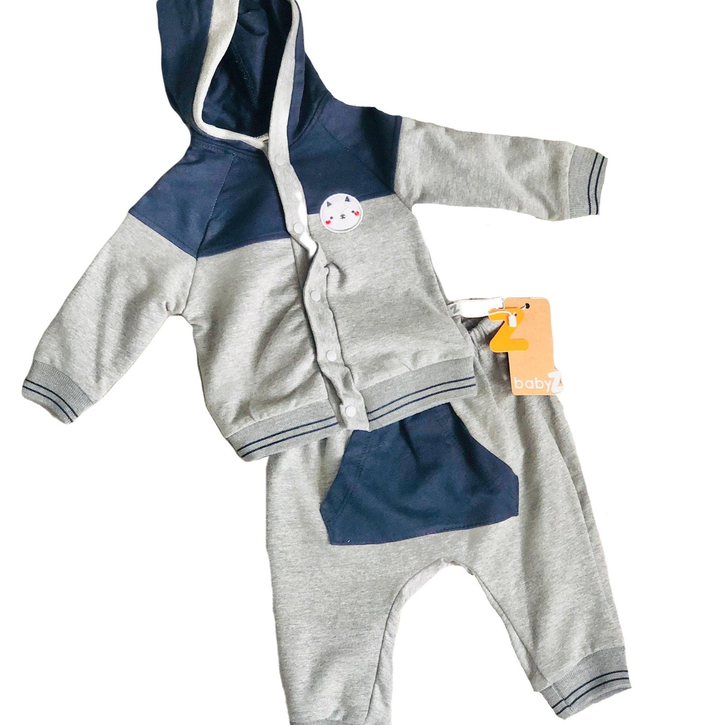 Baby Boys Hooded Buttoned Tracksuit | Oscar & Me | Baby & Children’s Clothing & Accessories