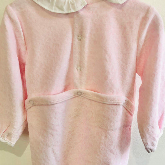 Girls Velour Sleepsuit with Frilly Collar | Oscar & Me | Baby & Children’s Clothing & Accessories
