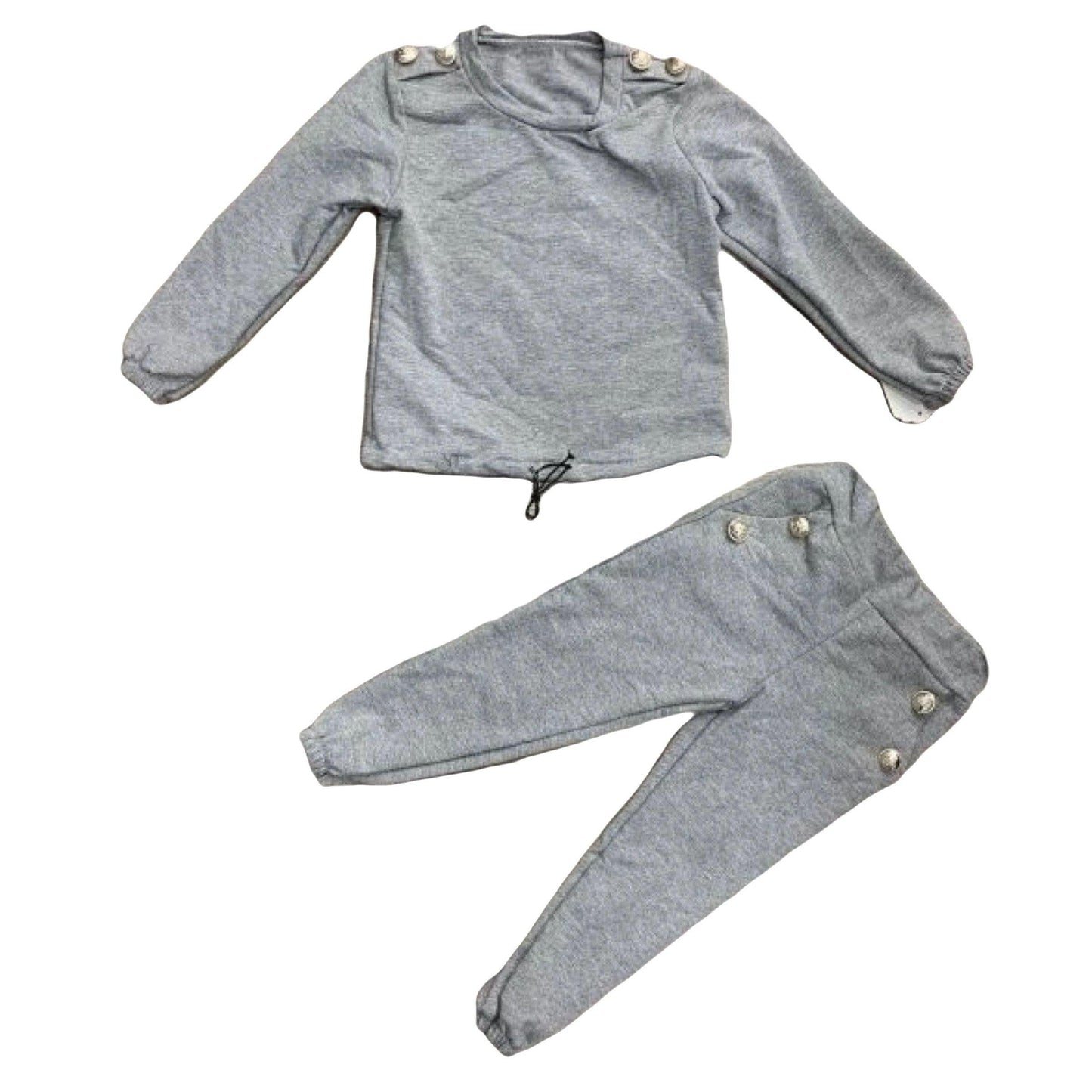 Girls Grey & Gold Button Lounge Set | Oscar & Me | Baby & Children’s Clothing & Accessories