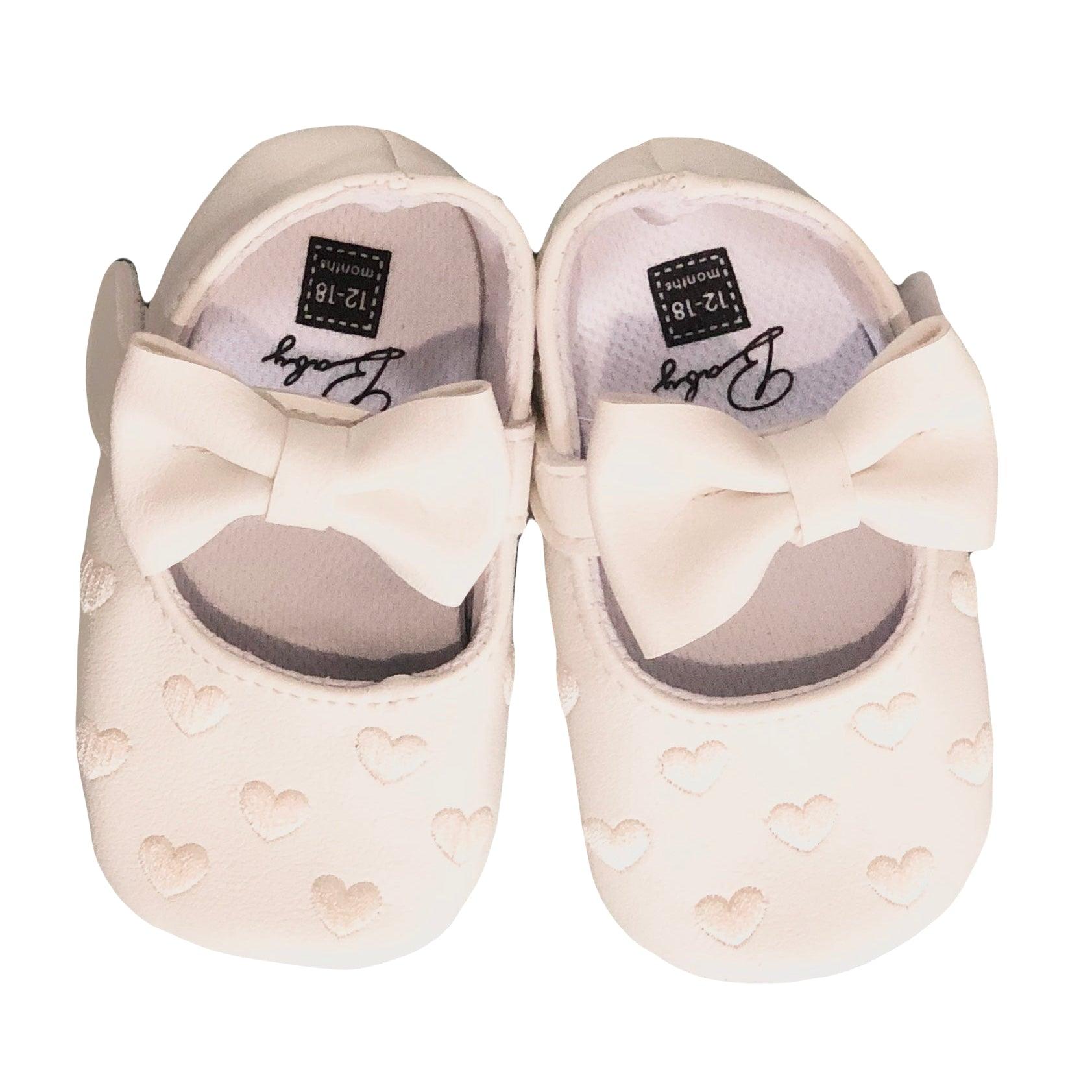 Heart Embroidered Pram Shoes | Oscar & Me | Baby & Children’s Clothing & Accessories