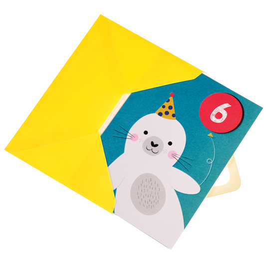 Seal 6th Birthday Card | Oscar & Me | Baby & Children’s Clothing & Accessories