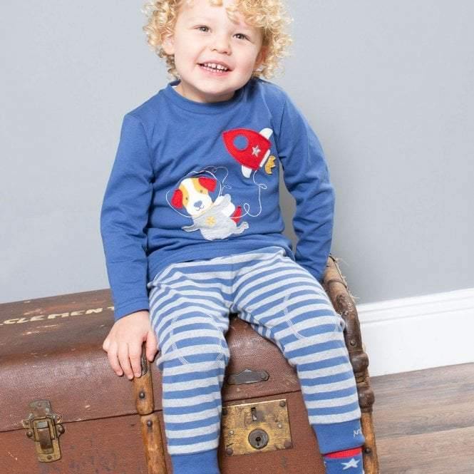 Baby Boys Organic Navy Stripy Joggers | Oscar & Me | Baby & Children’s Clothing & Accessories
