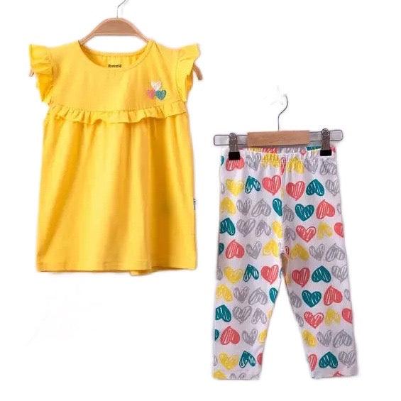 Girls Layered Top & Heart Leggings Set | Oscar & Me | Baby & Children’s Clothing & Accessories