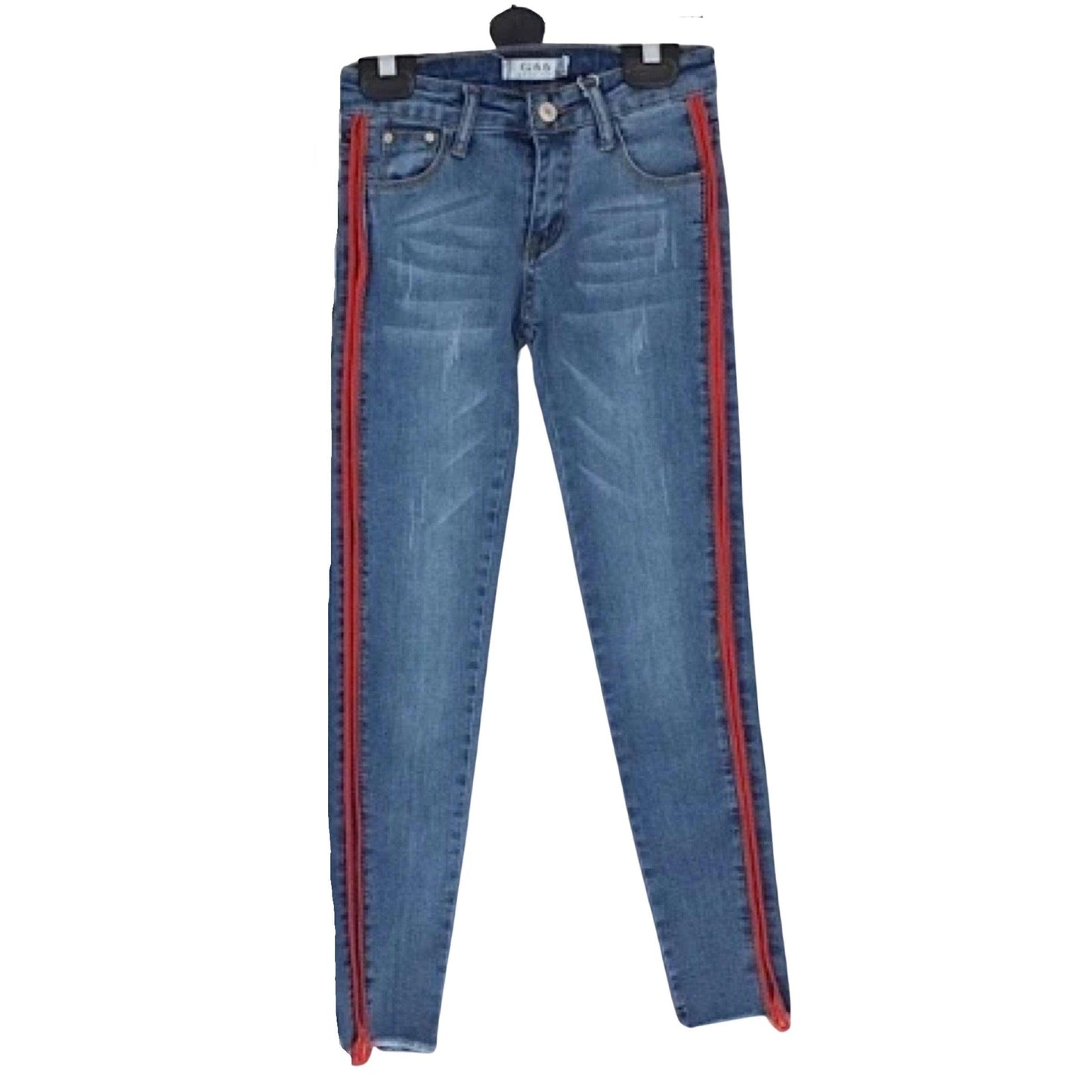 Girls Red Stripe Jeans | Oscar & Me | Baby & Children’s Clothing & Accessories