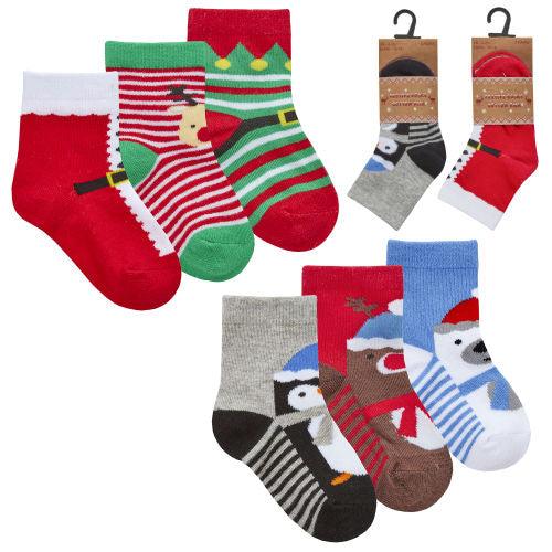 Baby 3 Pack Assorted Christmas Socks | Oscar & Me | Baby & Children’s Clothing & Accessories