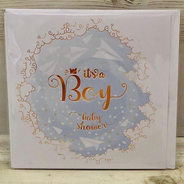 Baby Shower Card - Blue | Oscar & Me | Baby & Children’s Clothing & Accessories