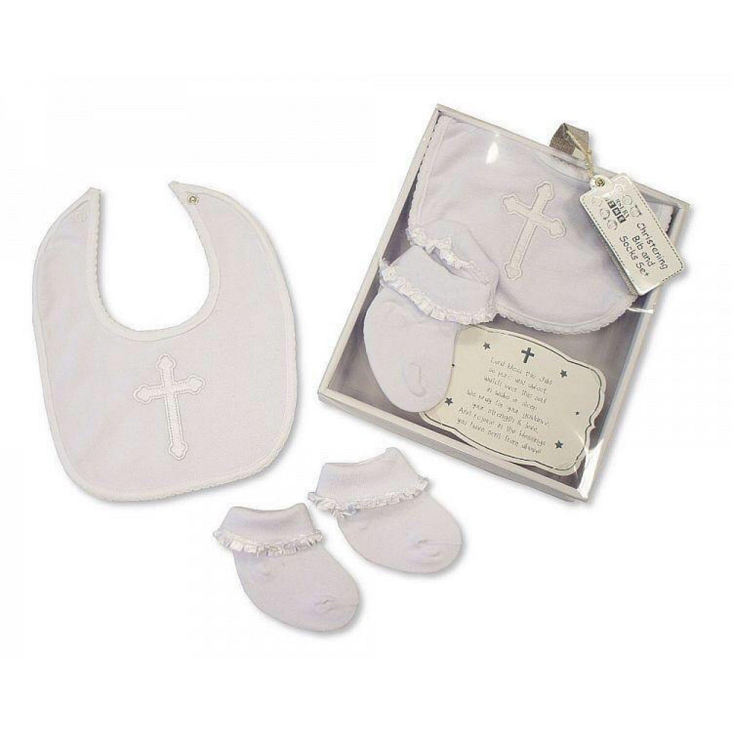 Baby Christening Bib & Sock Set | Oscar & Me | Baby & Children’s Clothing & Accessories