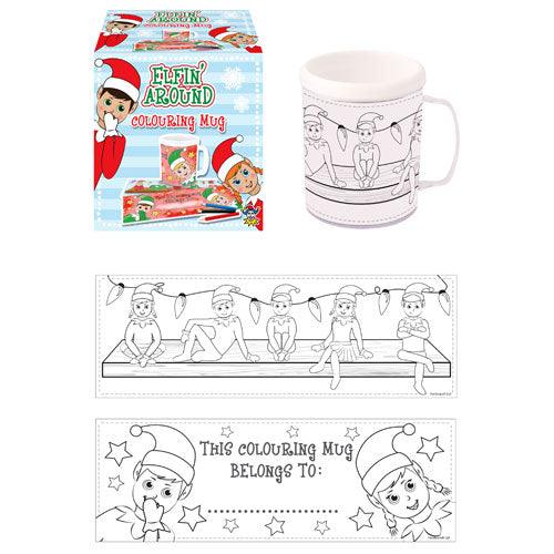 Elfin Around Colouring Mug | Oscar & Me | Baby & Children’s Clothing & Accessories