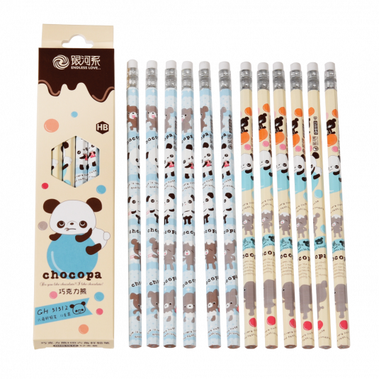 Pack Of 12 Choco Panda Pencils | Oscar & Me | Baby & Children’s Clothing & Accessories